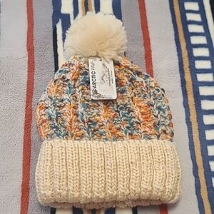 Arctic Paw Pom Pom Beanie Cable Knit Fleece Lined Winter Beanie Women Hat
